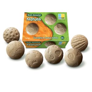 Yellow door roll around natuur zijn sensorische stenen met stempelafdrukken, gebruik ze voor creatief spel in het zand