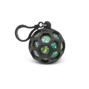 Squishy bal met honingraat mesh en sleutelhanger – stressverlichter en fidget speelgoed voor onderweg