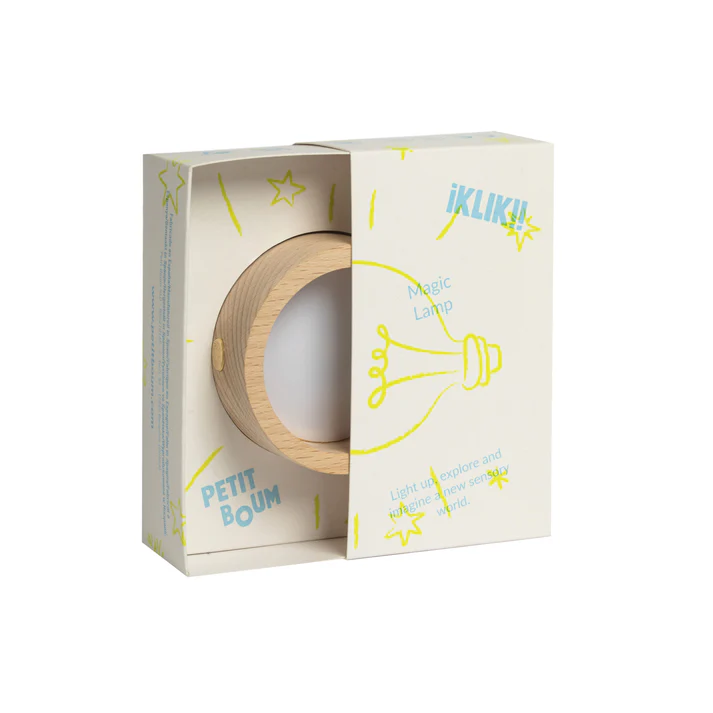 Petit Boum Magic Lamp – laat sensory bottles schitteren met rustgevende, kleurrijke lichtjes.