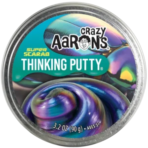 Ontdek Crazy Aaron's Super Scarab Putty, een magische putty die doet denken aan kleurrijke kneedklei.