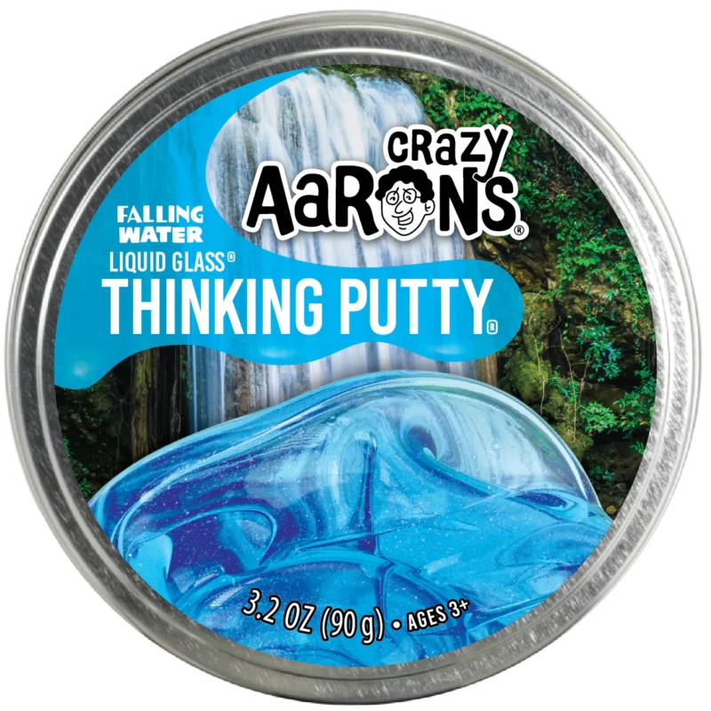 Ontdek Crazy Aaron's Falling Water Thinking Putty®, een kristalheldere putty die glinstert als stromend water.