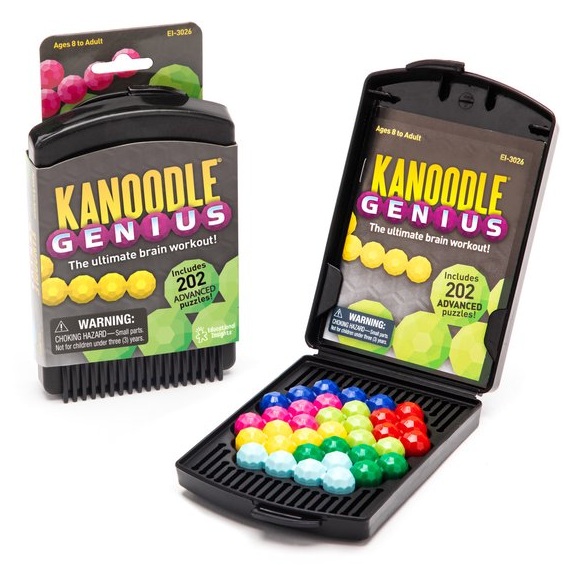 Ontdek Kanoodle® Genius, het slimme logicaspel met meer dan 200 2D- en 3D-puzzels. Train je brein, verbeter je concentratie en geniet van schermvrij speelplezier. Voor kinderen vanaf 8 jaar en volwassenen!
