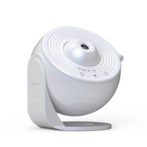 Galaxy Projector met 12 astronomische slides die sterrenstelsels en planeten projecteren op muren of plafonds, inclusief instelbare rotatie, focus en timer, ideaal voor educatie, decoratie en ontspanning