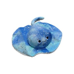 Verzwaarde knuffel Pijlstaartrog voor kinderen, biedt kalmerende diepe druk en helpt bij ontspanning en concentratie.