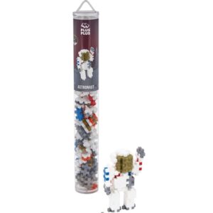 Plus-Plus Astronaut Tube – 100 bouwstenen in compacte tube met instructies voor het maken van een astronaut.