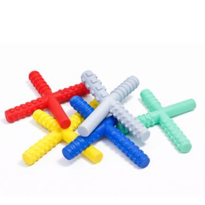 De Chew Stixx kauwstick is een stevig sensorisch hulpmiddel met vier verschillende texturen, ontworpen door therapeuten. Ideaal voor kinderen met een kauwbehoefte