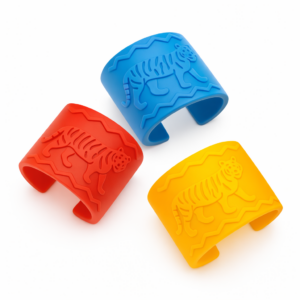 De Tactile Tiger kauwarmband is een sensorische kauwarmband met textuur die speciaal is ontwikkeld voor kinderen met een behoefte aan kauwprikkels en tactiele input.