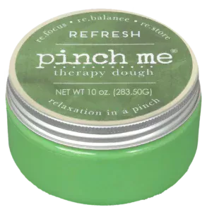 Kneedbare pinch me aromatheraputty met frisse geur. Helpt bij ontspanning, focus en prikkelverwerking. Ideaal voor een snelle reset.