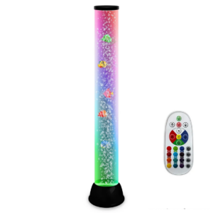 bubbellamp met vissen, ruim 80 cm hoog, visueel schouwspel helpt tot rust komen en ontprikkelen